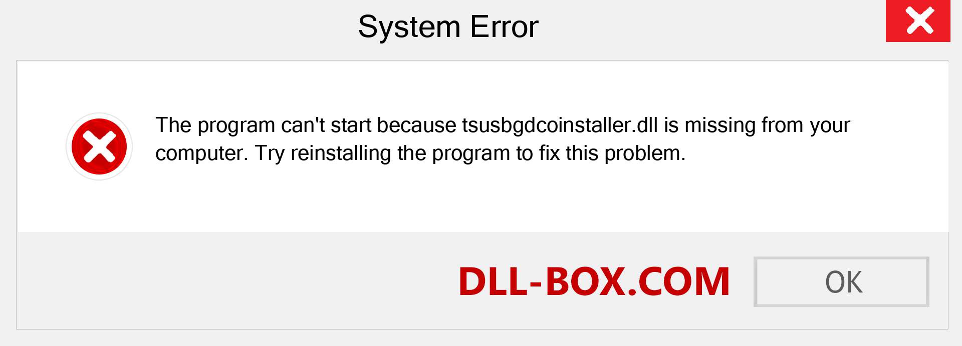  tsusbgdcoinstaller.dll file is missing?. Download for Windows 7, 8, 10 - Fix  tsusbgdcoinstaller dll Missing Error on Windows, photos, images